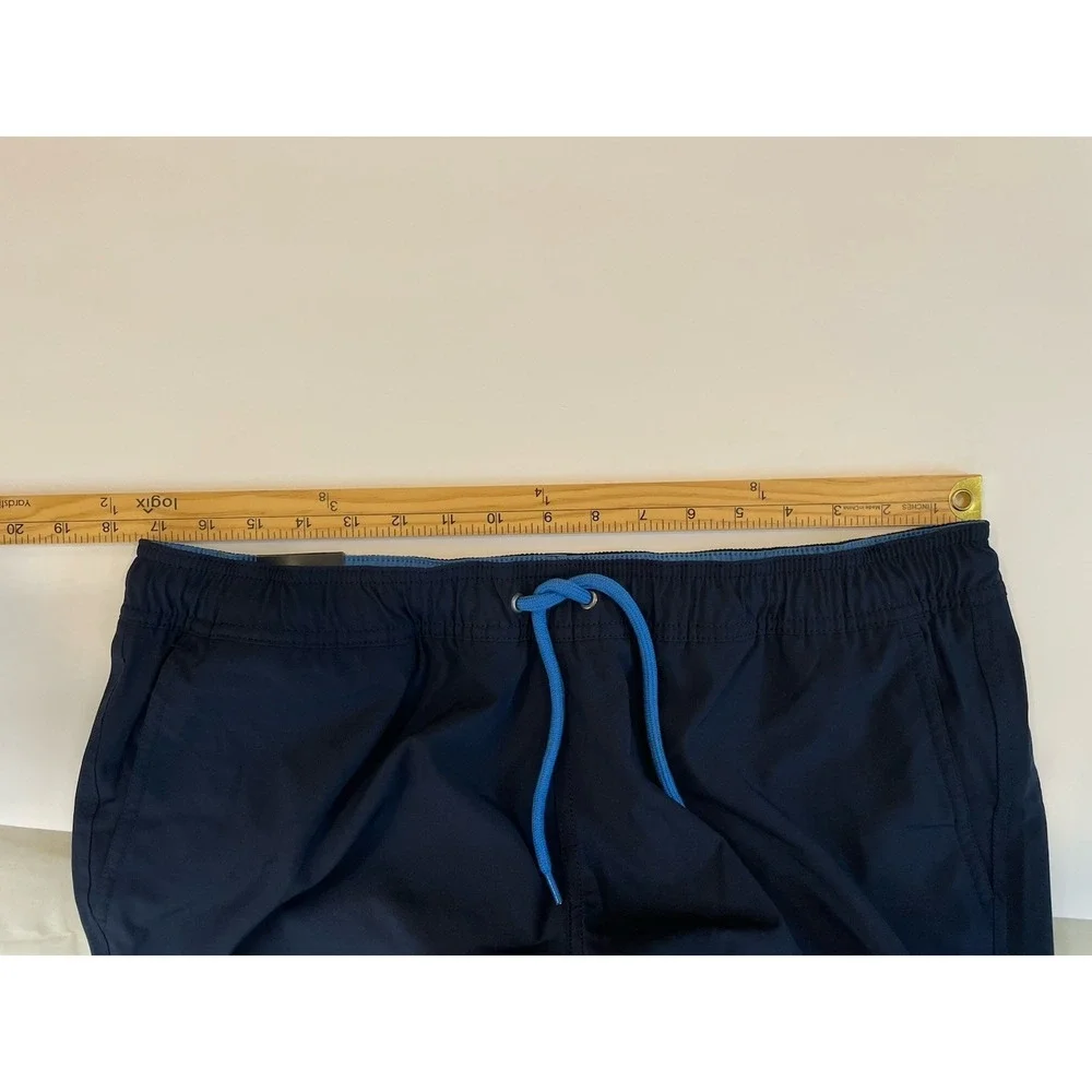 NEW J.Crew Flex Swimwear Mens Large Mesh Lined Swim Trunks Navy Blue 6